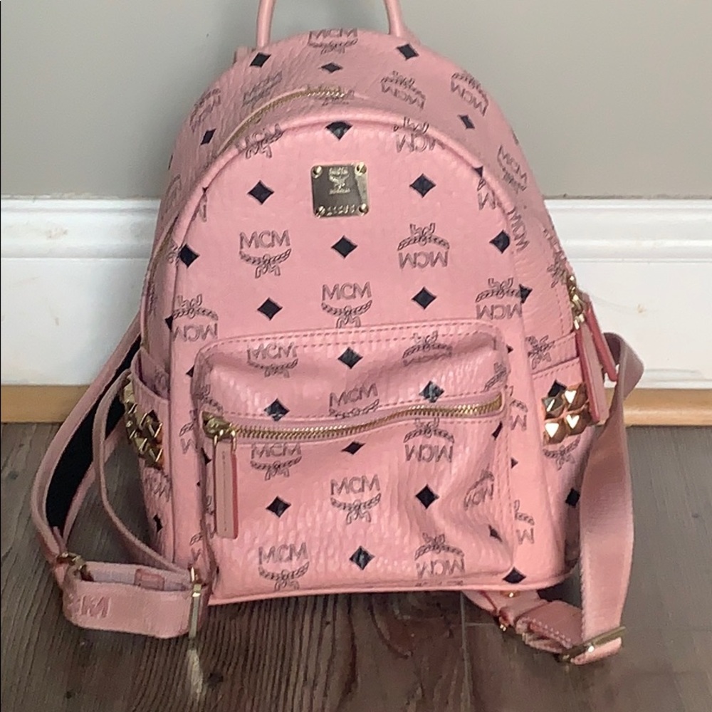 MCM soft pink mini backpack